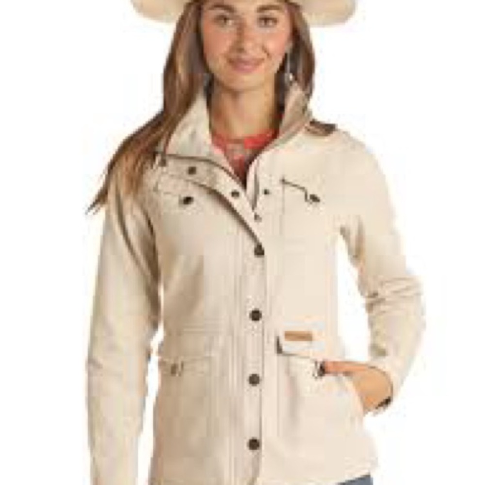 Women's Powder River Outfitters Bone Colored Canvas Jacket